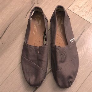Tom’s Gray Slip On Canvas Shoes